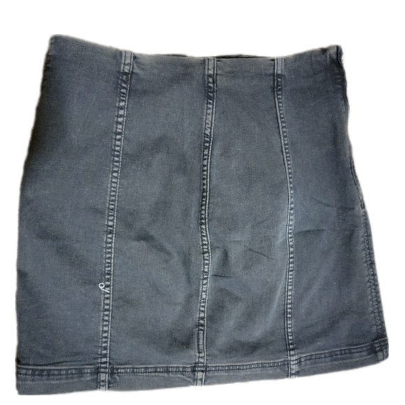 Free People Modern Femme Denim Mini Skirt Sz 12 - Picture 4 of 7